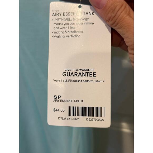 NWT Athleta Women's Light Blue Airy Essence Sleeveless Tank Top Size Small - Picture 4 of 5